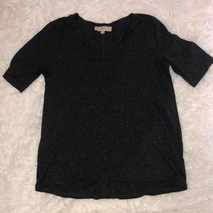 Black with silver fleck T-shirt material top Loft